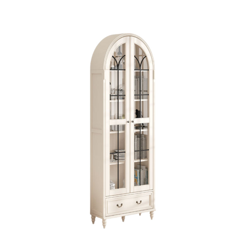 Bibliothèque arquée, (5 tablettes) H 82,68 po x l 31,5 po x P 15,75 po