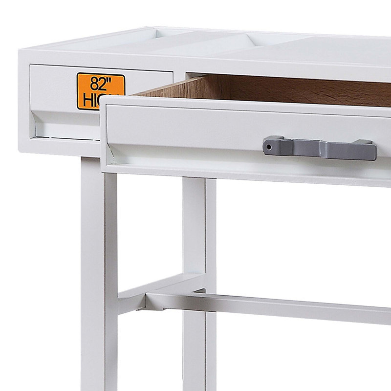 Bureau d'écriture avec 1 tiroir, Blanc