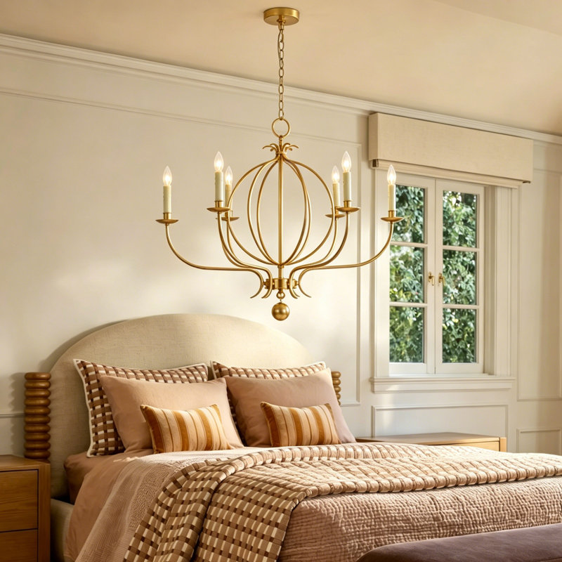 6 - Light Candelabra Chandelier for Dinning Room