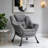 Lazy Chair, Modern Comfy Lounge Accent Chair, Large Sofa Armchair With A Side Pocket, Leisure Reading Chair For Bedroom, Living Room, Dorm, Gray-1675750224