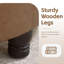 Repose-pieds rond avec rangement en similicuir Duanys-1542466751