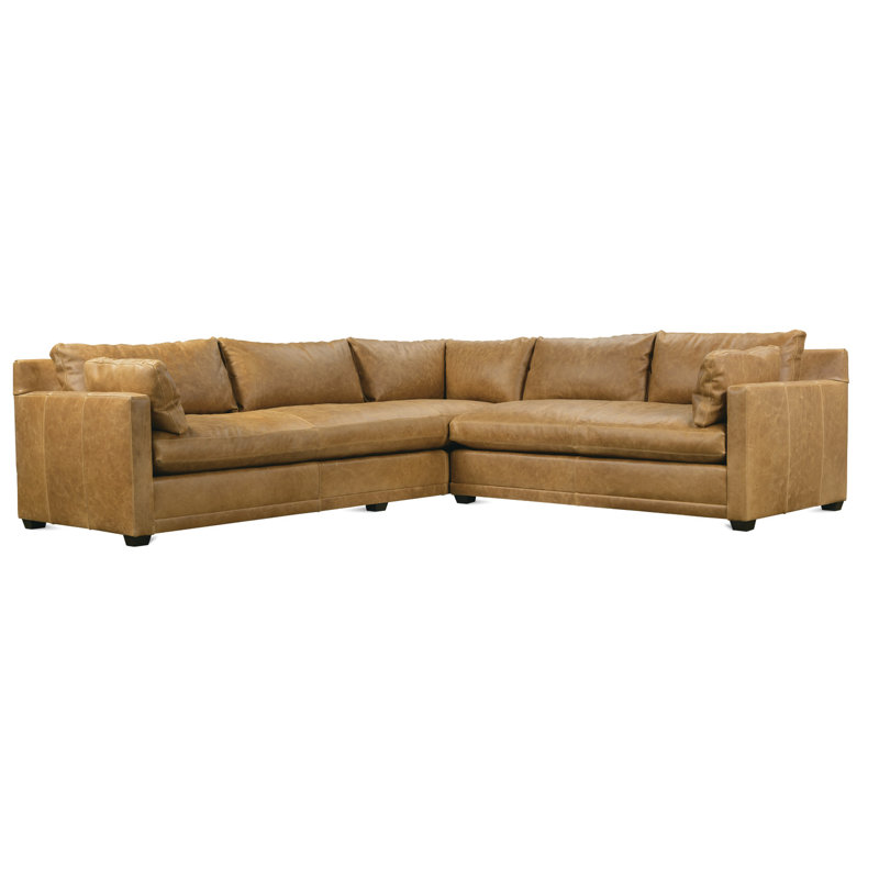 Canapé modulaire en cuir 2 pièces Sylvie