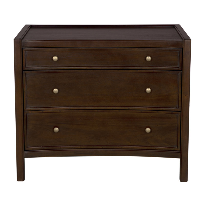 Hampton 3 - Drawer Solid Wood Nightstand