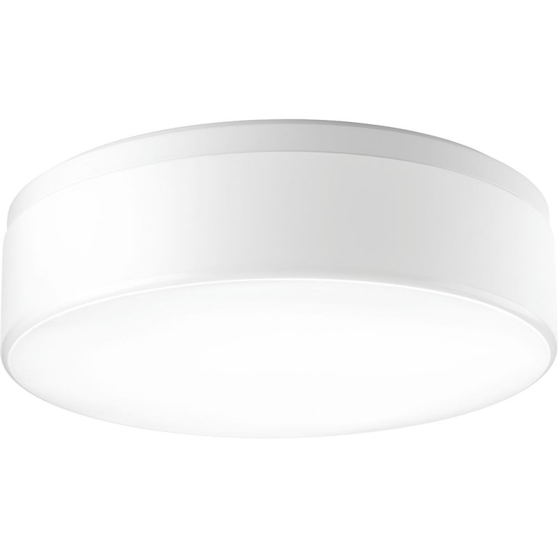 Siddharth Acrylic LED Flush Mount, White, 4.75" H x 14" W x 14" D