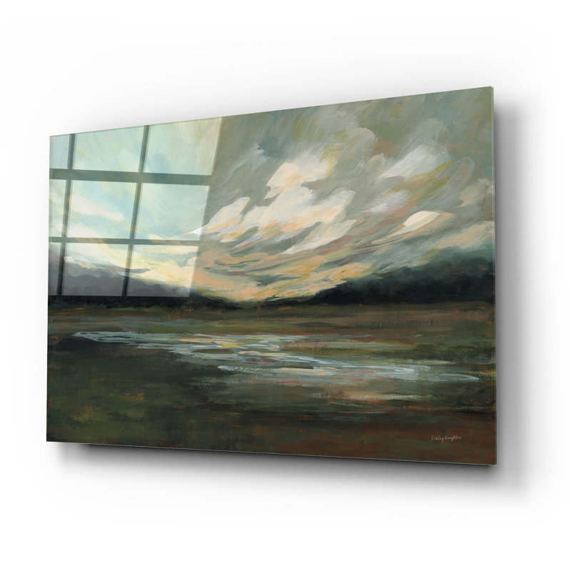  Art mural en verre «Camp» par Haley Knighten, H 16 po x l 24 po