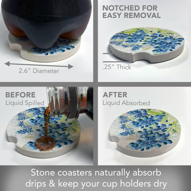 Ensemble de 2 sous-verres Bluebonnet Garden