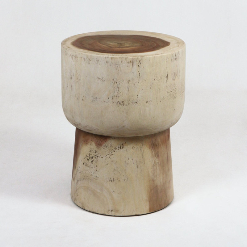 Havaya Natural Solid Wood Side Table