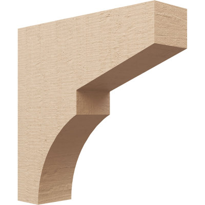 5"W x 20"D x 20"H Monterey Rough Cedar Woodgrain TimberThane Corbel, Primed Tan