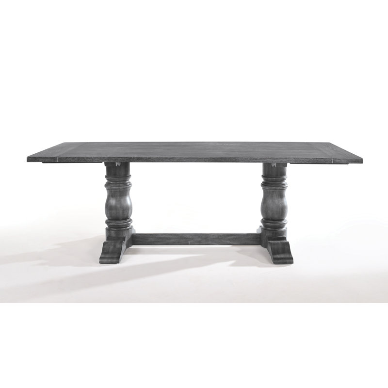 Twitchell Trestle Dining Table, 30" H x 40" L x 88" W, Weathered Gray