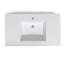 Comptoir de meuble-lavabo en pierre reconstituée 36 po avec lavabo rectangulaire intégré blanc