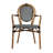 Comeaux Stacking All-Weather Commercial Paris Chairs with Arms and Metal Frames-1034405906