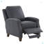 Fauteuil inclinable bleu nuit en similicuir