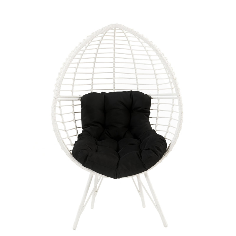 Méridienne de patio en tissu noir Galzed