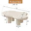 117 CM Cream White Cloud-Shaped Coffee Table With Rounded Edges
