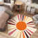 Cute Machine Washable Rugs Sunburst Area Rug Modern Non-Slip Rugs for Bedrooms Colorful Soft Carpet for Kids Dorm Nursery Reading Corner