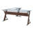 Zenos L-Shaped Glass Top Writing Desk