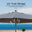 Rectangle Patio Umbrella With Crank Lift (Base Not Included)-1102109917