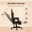 Fauteuil inclinable pivotant en similicuir avec repose-pieds