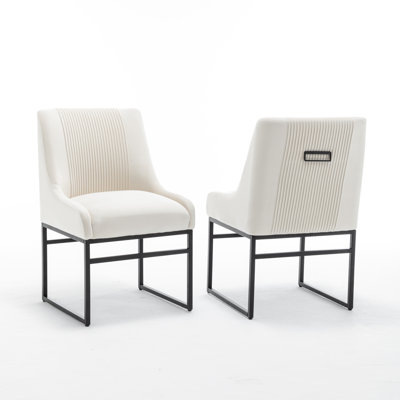 Chaise d'appoint en velours Seymore