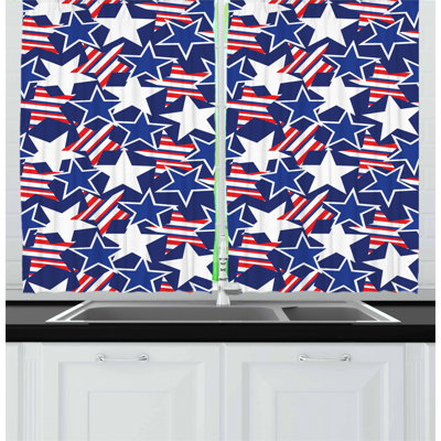 Geometric Tailored Kitchen Curtain