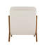 Chaise d'appoint Mid-Century moderne en lin avec support ergonomique