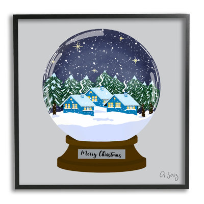 " Merry Christmas Winter Snow Globe " by Ale Saiz Studio