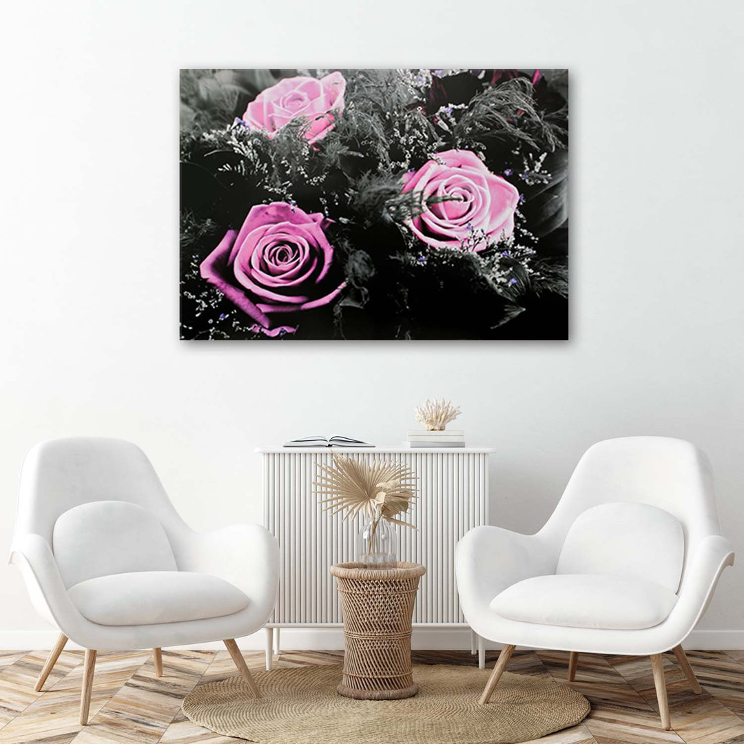 Leinwandbild Pink Roses Nature Flowers