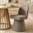 4- Person Dining Table Sets With Extendabe Oval Table & 4 Upholstered Tweed Swivel Chairs-97404637