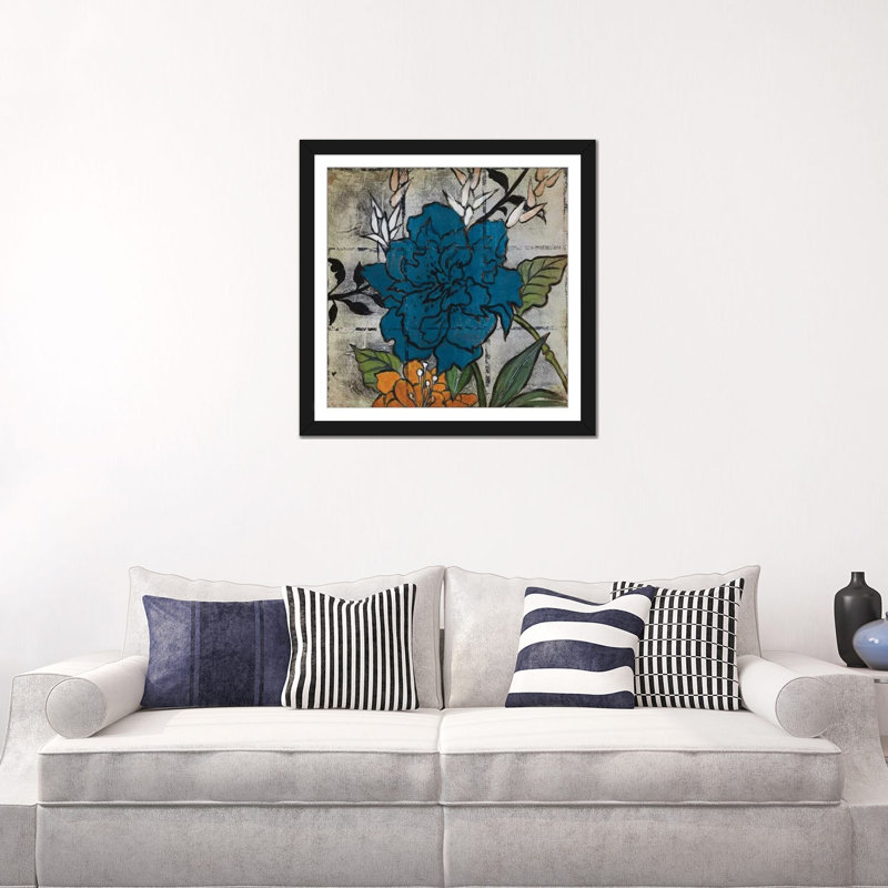 «Silver Days I», impression sur toile, H 18 po x l 18 po x P 1,5 po, Toile avec cadre noir