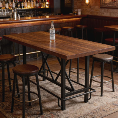 Rustic Pub Bar Counter,Sturdy Bar Table