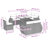 Vidaxl Garden Sofa Set Light Grey