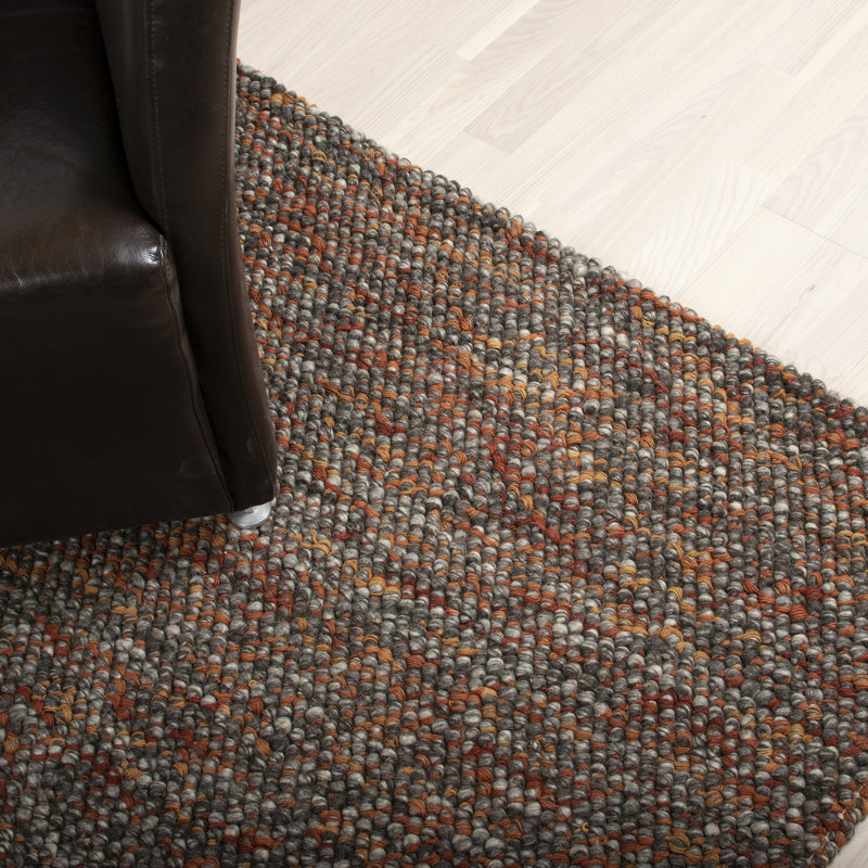 Jenks Solid Colour Hand Woven Area Rug, Rectangle 90 x 150cm