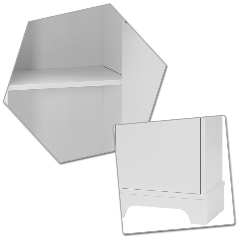 Uayersville Freestanding Linen Cabinet, White