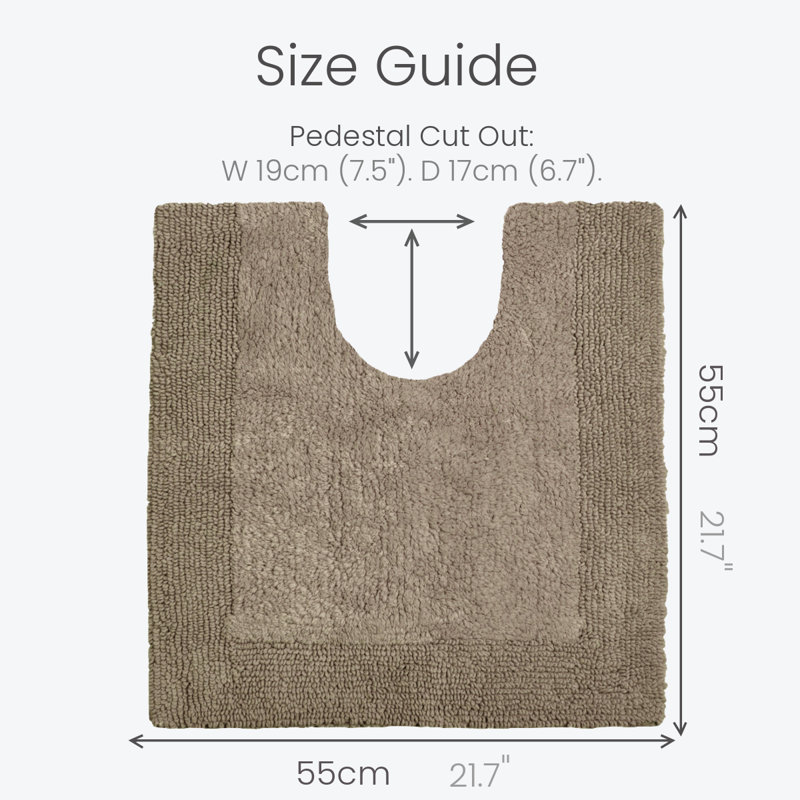 Fredrico Reversible Pedestal Mat, Mocha