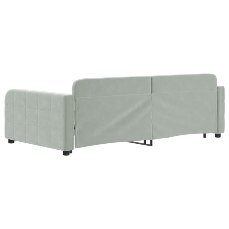 Hadwin Upholstered Daybed, Light gray, with trundle