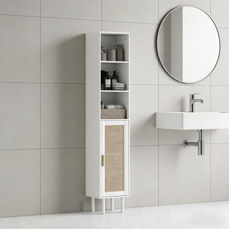 Armoire de salle de bain mince, White