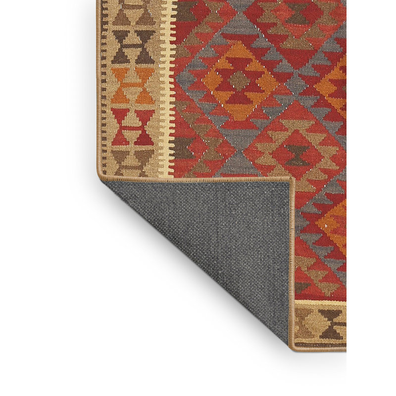 Tapis traditionnel mehroon/noir/crème Yanley, Rectangle 5 pi x 7 pi