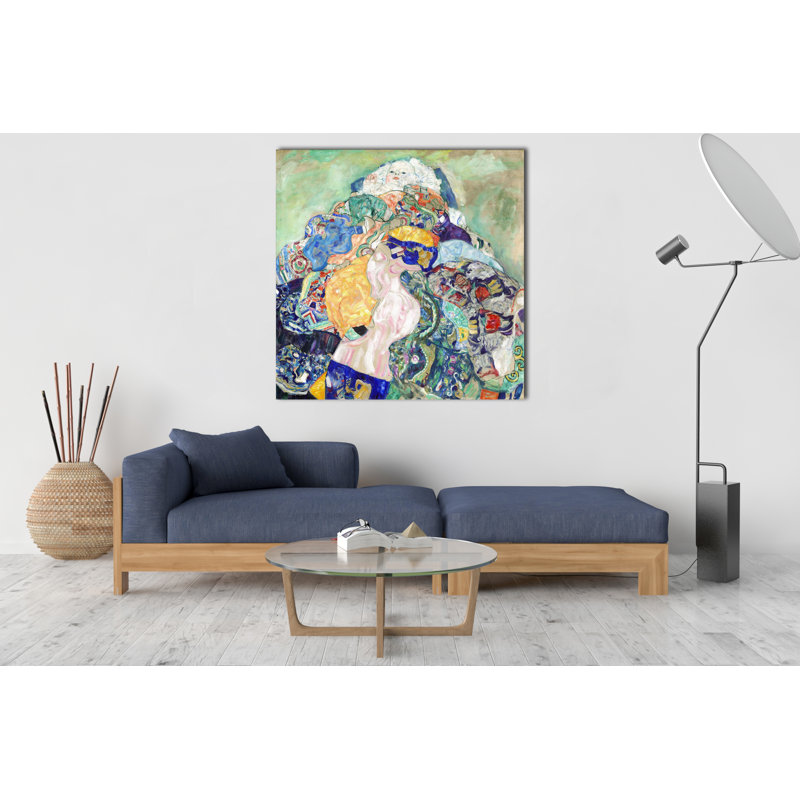 Bébé par Gustav Klimt - Peinture, Toile tendue, H 15 po x l 15 po x P 0,125 po