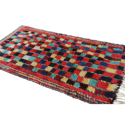 Vintage Moroccan Rug With Polychromatic Geometric Patterns, From Bungalow Rose
