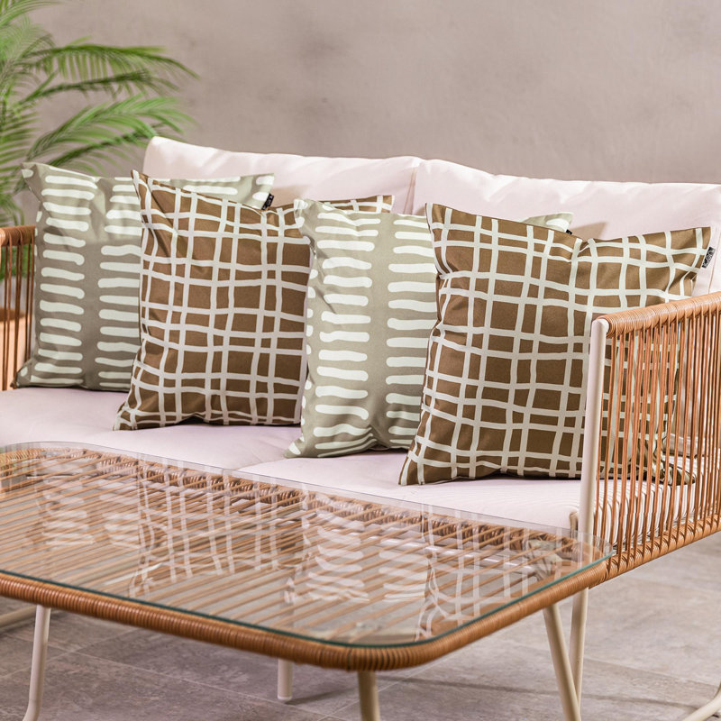 Indoor / Outdoor Abstract Multi Square Cushion