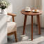 Tables de bout Modern, table d'appoint ronde en bois d'hévéa massif, maison compacte