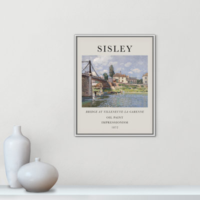 Old Masters Collection " The Bridge At Villeneuve " by Alfred Sisley