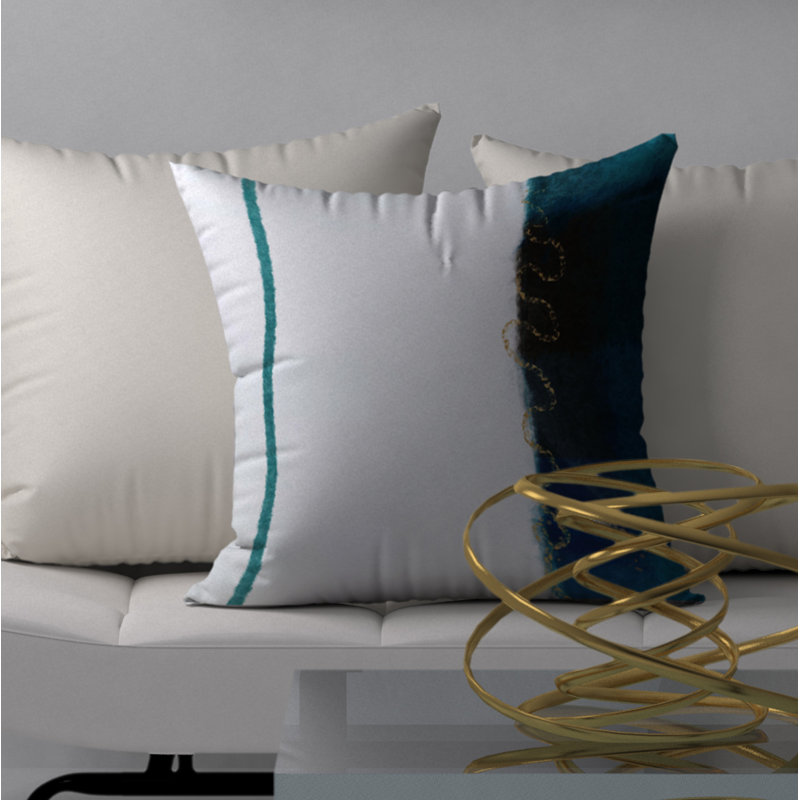 First Gentle Modern Contemporary Decorative Throw Pillow, 24" H x 24" W
