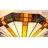 3-light Dimmable 14.4" Tiffany Glass Flush Mount