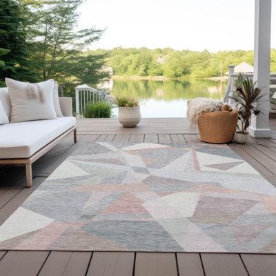 Tapis intérieur / extérieur rose Aelas