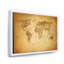 Ancienne carte du monde X - reproduction de cadre flottant sur toile-59624181-59624183