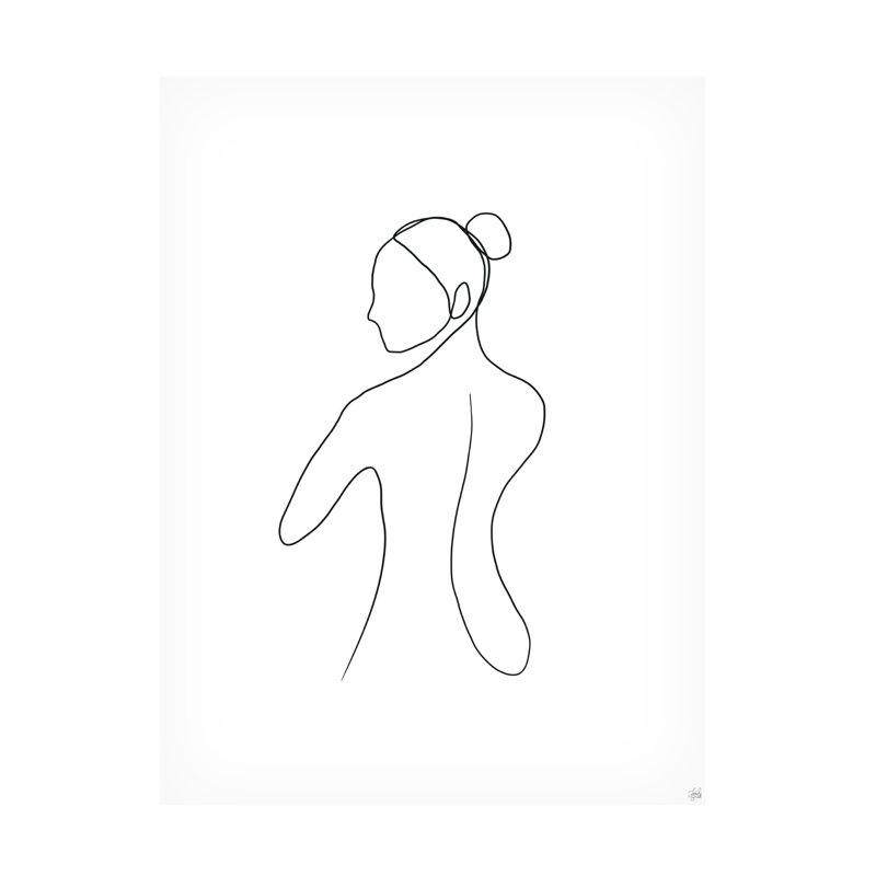 Reproduction de dessin sur toile Figurative Line, H 19 po x l 14 po x P 2 po