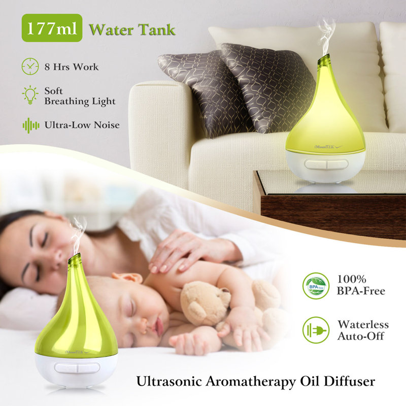 Edge Collections 0.05 gal. Cool Mist Ultrasonic with Adjustable Humidistat for 30 cu. ft.