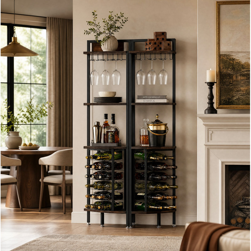 Grand porte-bouteilles de vin de coin