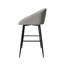 BLACK METAL SWIVEL COUNTER CHAIR IN LIGHT GREY VELVET-509825973